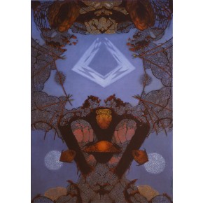  Eden-cierniste krzewy IV olej 100x70 cm 2025 