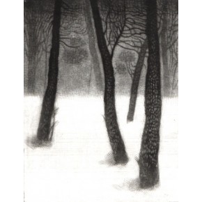  Pierwszy śnieg mezzotinta 16x12 cm 2025 